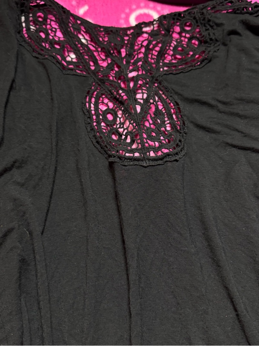 Harley Davidson Black Rhinestone Lace Lightweight Cardigan - Picture 7 of 7